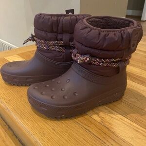 Crocs Faux Fur Lined Boots Women’s Sz 8